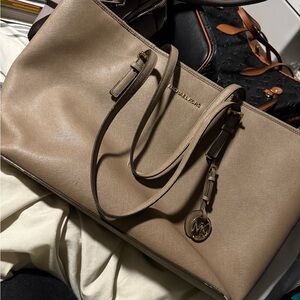 Michael Kors Tan saffiano Leather Tote Bag